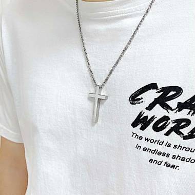 Ανδρικό Ατσάλινο Κολιέ Σταυρός – Men’s Steel Necklace