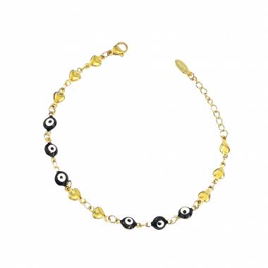 Γυναικείο Ατσάλινο Βραχιόλι Με Ματάκια - Women's Steel Bracelet