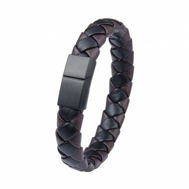 Ανδρικό Ατσάλινο Δερμάτινο Βραχιόλι - Men's Steel Leather Bracelet