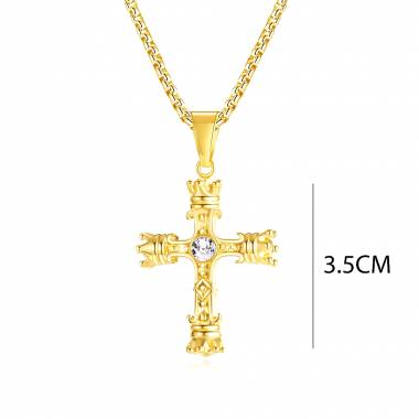 Γυναικείο Ατσάλινο Κολιέ Με Σταυρό – Women’s Steel Necklace (Αντιγραφή)