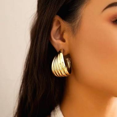 Γυναικεία Ατσάλινα Σκουλαρίκια Κρίκοι - Women's Steel Earrings