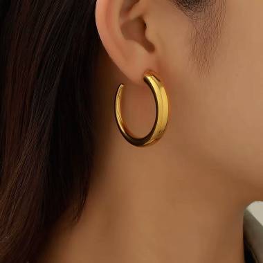 Γυναικεία Ατσάλινα Σκουλαρίκια Κρίκοι – Women’s Steel Earrings