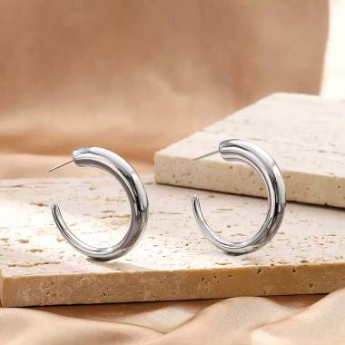 Γυναικεία Ατσάλινα Σκουλαρίκια Κρίκοι – Women’s Steel Earrings