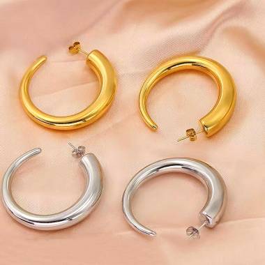 Γυναικεία Ατσάλινα Σκουλαρίκια Κρίκοι – Women’s Steel Earrings