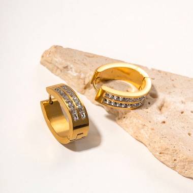 Γυναικεία Ατσάλινα Σκουλαρίκια Καρφωτά - Women's Steel Earrings