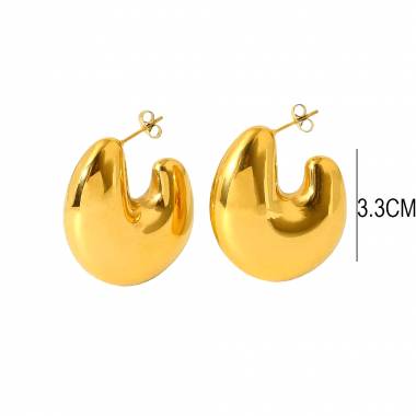 Γυναικεία Ατσάλινα Σκουλαρίκια - Women's Steel Earrings