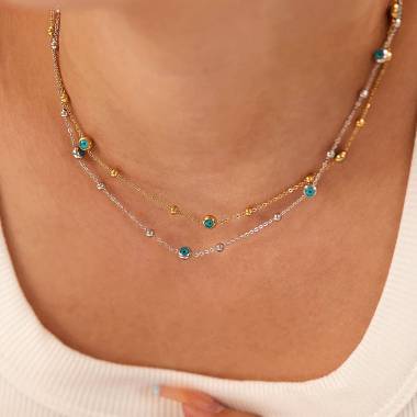 Γυναικείο Ατσάλινο Κολιέ Με Ματάκια – Women’s Steel Necklace