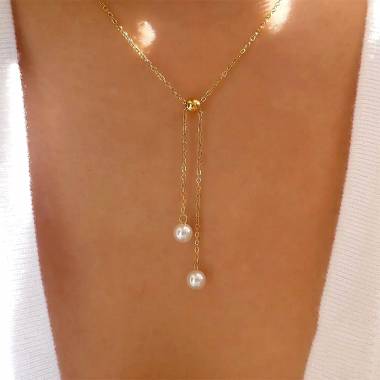 Γυναικείο Ατσάλινο Κολιέ Με Πέρλα – Women’s Steel Necklace