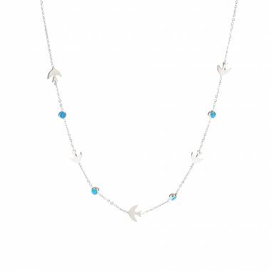 Γυναικείο Ατσάλινο Κολιέ Με Ματάκια – Women’s Steel Necklace