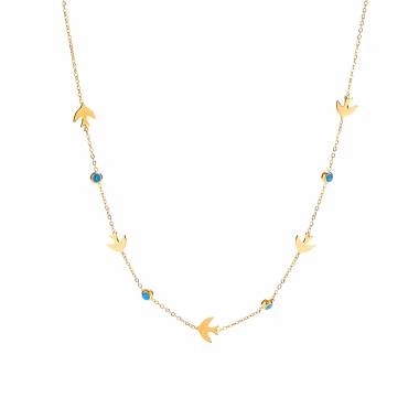 Γυναικείο Ατσάλινο Κολιέ Με Ματάκια – Women’s Steel Necklace