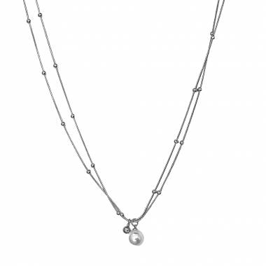 Γυναικείο Ατσάλινο Κολιέ Με Πέρλα – Women’s Steel Necklace