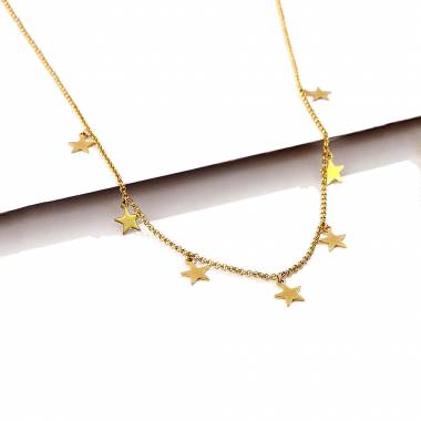 Γυναικείο Ατσάλινο Κολιέ Με Αστεράκια – Women’s Steel Necklace