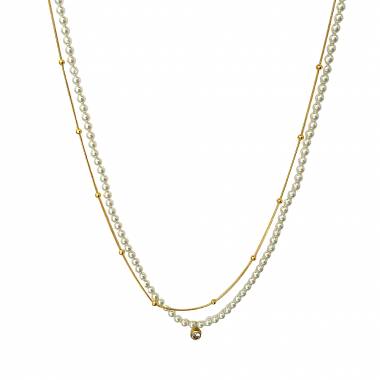 Γυναικείο Ατσάλινο Κολιέ Με Πέρλες – Women’s Steel Necklace
