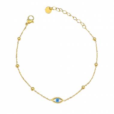 Γυναικείο Ατσάλινο Βραχιόλι Με Ματάκι - Women's Steel Bracelet