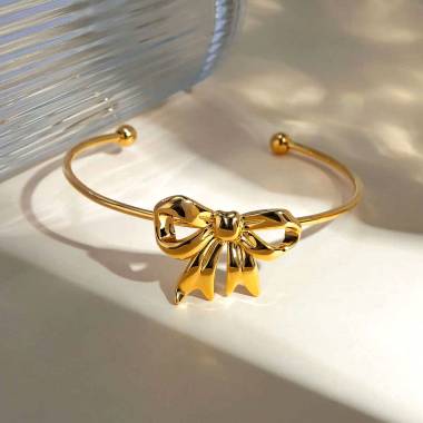 Γυναικείο Ατσάλινο Βραχιόλι Με Φιογκάκι - Women's Steel Bracelet