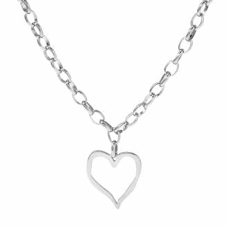 Γυναικείο Ατσάλινο Κολιέ Με Καρδιά – Women’s Steel Necklace