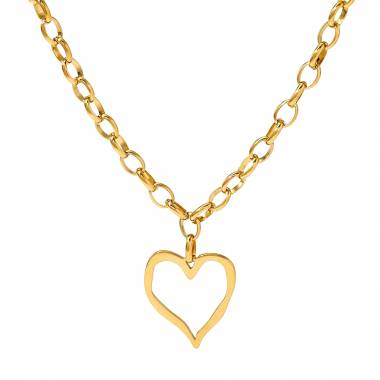 Γυναικείο Ατσάλινο Κολιέ Με Καρδιά – Women’s Steel Necklace