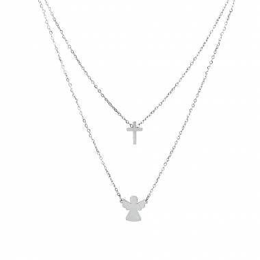 Γυναικείο Ατσάλινο Κολιέ Με Σταυρό – Women’s Steel Necklace