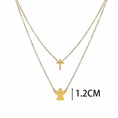 Γυναικείο Ατσάλινο Κολιέ Με Σταυρό – Women’s Steel Necklace