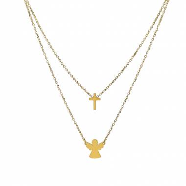 Γυναικείο Ατσάλινο Κολιέ Με Σταυρό – Women’s Steel Necklace