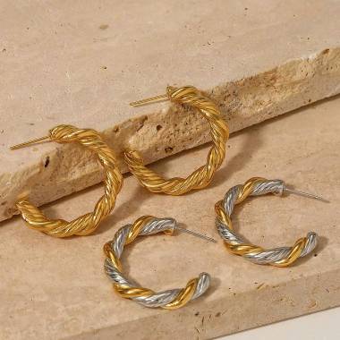 Γυναικεία Ατσάλινα Σκουλαρίκια Κρίκοι - Women's Steel Earrings