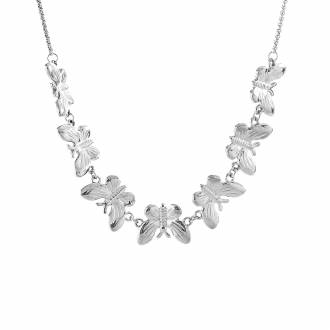 Γυναικείο Ατσάλινο Κολιέ Με Πεταλούδες – Women’s Steel Necklace