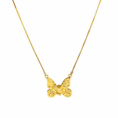 Γυναικείο Ατσάλινο Κολιέ Με Πεταλούδα – Women’s Steel Necklace