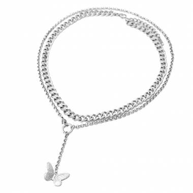 Γυναικείο Ατσάλινο Κολιέ Με Πεταλούδα – Women’s Steel Necklace