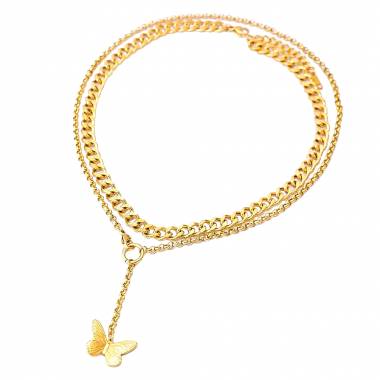 Γυναικείο Ατσάλινο Κολιέ Με Πεταλούδα – Women’s Steel Necklace