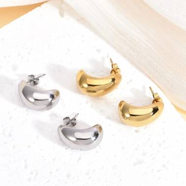 Γυναικεία Ατσάλινα Σκουλαρίκια Καρφωτά - Women's Steel Earrings