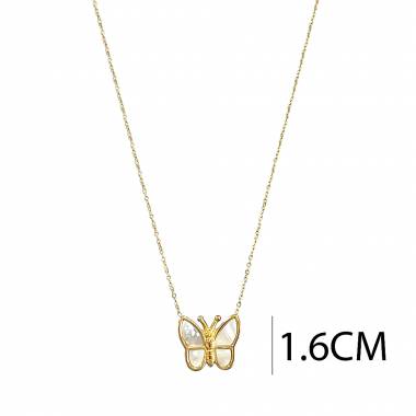 Γυναικείο Ατσάλινο Κολιέ Με Πεταλούδα – Women’s Steel Necklace