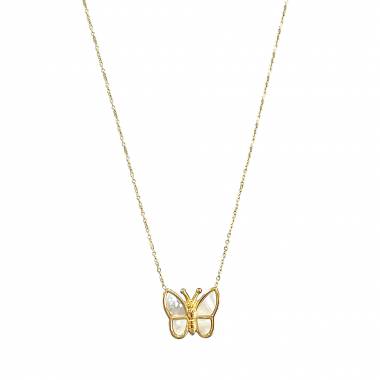 Γυναικείο Ατσάλινο Κολιέ Με Πεταλούδα – Women’s Steel Necklace