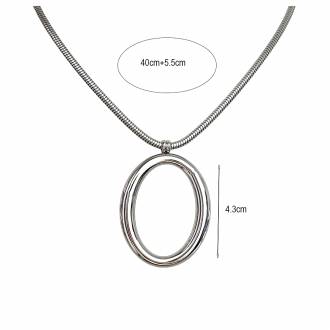 Γυναικείο Κολιέ Με Κρεμαστό Μοτιφ Omikron - Women's Necklace With Omikron Motif Pendant
