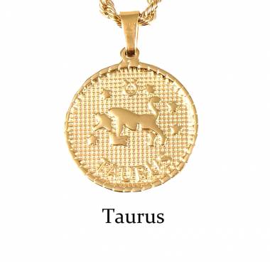 Ανδρικό Ατσάλινο Κολιέ Με Ζώδιο (Ταύρος) – Men’s Steel Necklace Zodiac (Taurus)