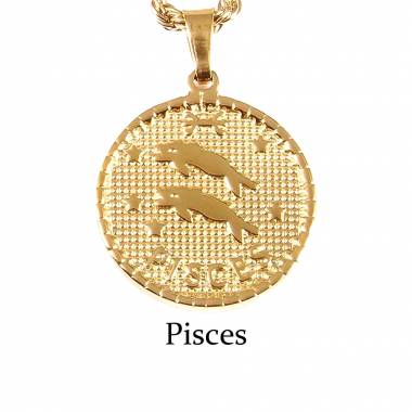 Ανδρικό Ατσάλινο Κολιέ Με Ζώδιο (Ιχθύες) – Men’s Steel Necklace Zodiac (Pisces)