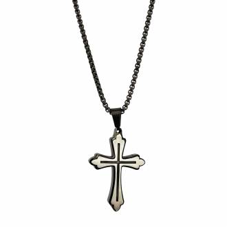 Σταυρός Απο Ανοξείδωτο Ατσάλι Δίχρωμος - Stainless Steel Cross, Two-Tone (Αντιγραφή)
