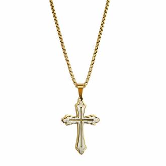 Σταυρός Απο Ανοξείδωτο Ατσάλι Δίχρωμος - Stainless Steel Cross, Two-Tone (Αντιγραφή)