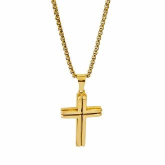 Ανδρικό Ατσάλινο Κολιέ Σταυρός – Men’s Steel Necklace