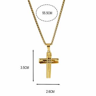 Ανδρικό Ατσάλινο Κολιέ Σταυρός – Men’s Steel Necklace