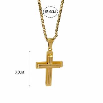 Ανδρικό Ατσάλινο Κολιέ Σταυρός – Men’s Steel Necklace