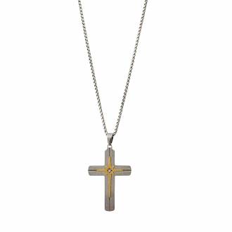 Ανδρικό Ατσάλινο Κολιέ Σταυρός – Men’s Steel Necklace