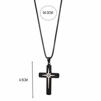 Ανδρικό Ατσάλινο Κολιέ Σταυρός – Men’s Steel Necklace