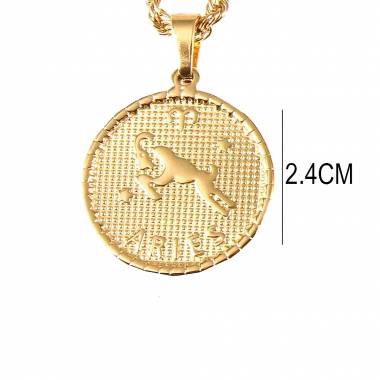 Ανδρικό Ατσάλινο Κολιέ Με Ζώδιο (Κριός) – Men’s Steel Necklace Zodiac (Aries)