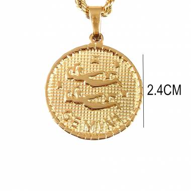 Ανδρικό Ατσάλινο Κολιέ Με Ζώδιο (Δίδυμος) – Men’s Steel Necklace Zodiac (Gemini)