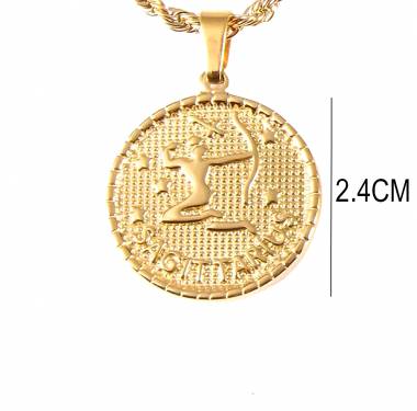 Ανδρικό Ατσάλινο Κολιέ Με Ζώδιο (Τοξότης) – Men’s Steel Necklace Zodiac (Sagittarius)