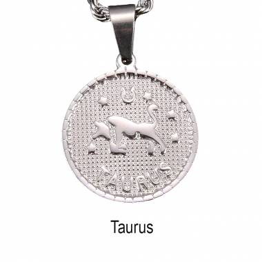 Ανδρικό Ατσάλινο Κολιέ Με Ζώδιο (Ταύρος) – Men’s Steel Necklace Zodiac (Taurus)