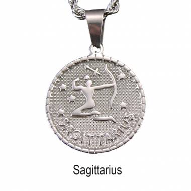 Ανδρικό Ατσάλινο Κολιέ Με Ζώδιο (Τοξότης) – Men’s Steel Necklace Zodiac (Sagittarius)