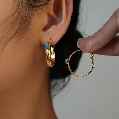 Γυναικεία Ατσάλινα Σκουλαρίκια Κρίκοι – Women’s Steel Earrings