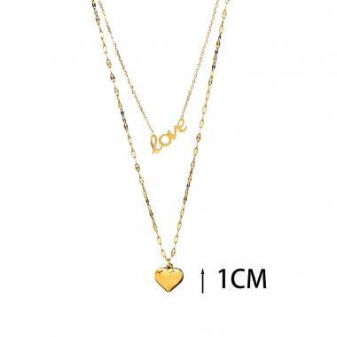 Γυναικείο Ατσάλινο Κολιέ Με Καρδιά Και "Love" – Women’s Steel Necklace