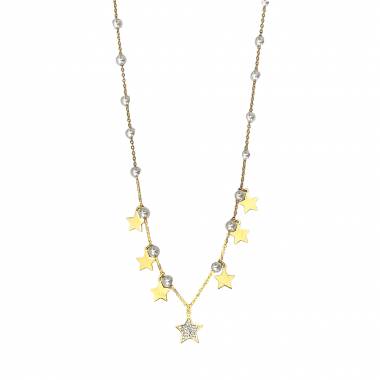 Γυναικείο Ατσάλινο Κολιέ Με Αστεράκια – Women’s Steel Necklace